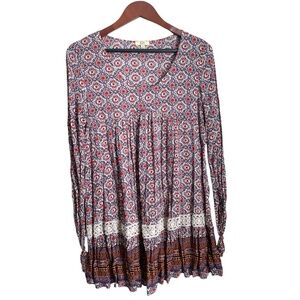 🌞Kori American Dress Size Medium Floral Cottagecore Lightweight Whimsical Dress